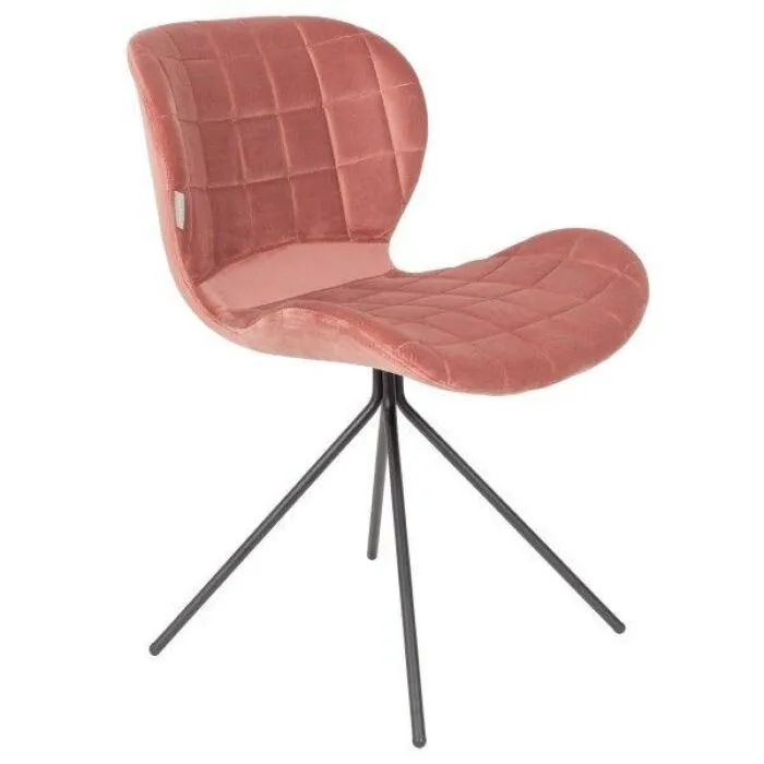 Zuiver OMG Velvet stoel-Roze Merkproduct