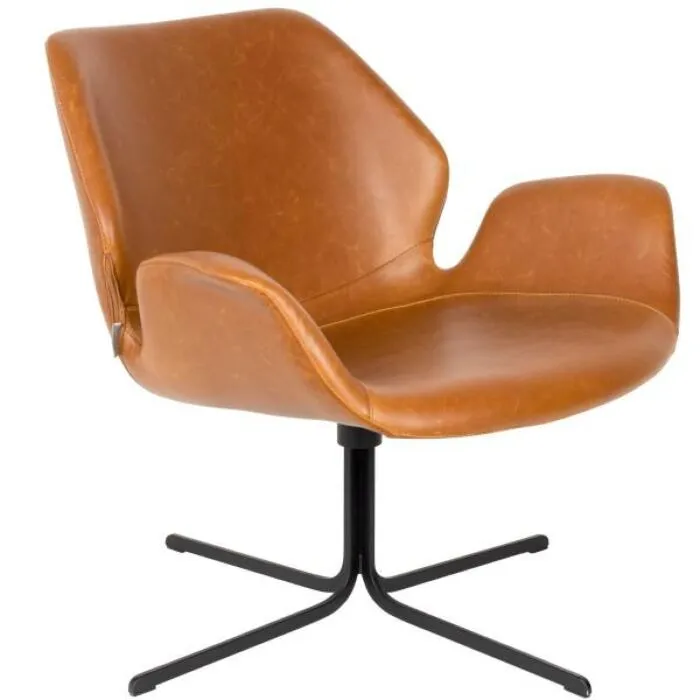 Zuiver Nikki fauteuil-Cognac Direct Beschikbaar