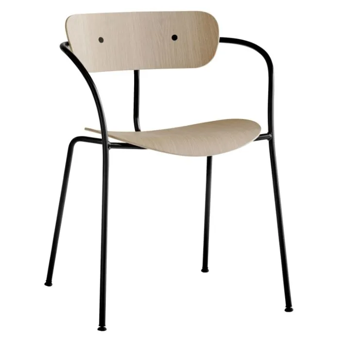 &tradition Pavilion AV2 armstoel-Blank gelakt eiken Favoriet