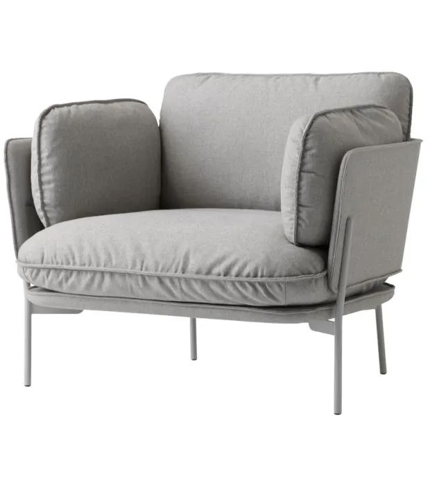 Lage Kosten &tradition Cloud LN1 fauteuil-Licht grijs
