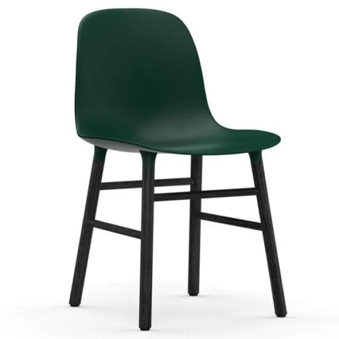 Normann Copenhagen Form Chair stoel zwart eiken-Groen Lage Kosten