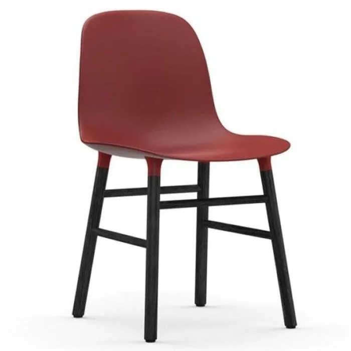 Normann Copenhagen Form Chair stoel zwart eiken-Rood Dagaanbieding