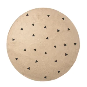 Ferm Living Black Triangles vloerkleed-Ø 100 cm Rechtstreeks Van De Fabrikant