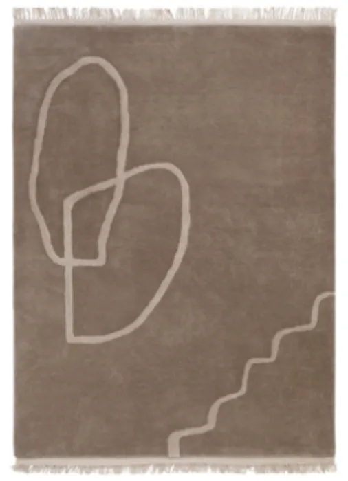 Ferm Living Desert Tufted zand vloerkleed-140x200 cm Speciale Aanbieding
