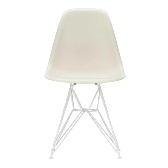Superprijs Vitra Eames DSR stoel met wit onderstel-Pebble RE