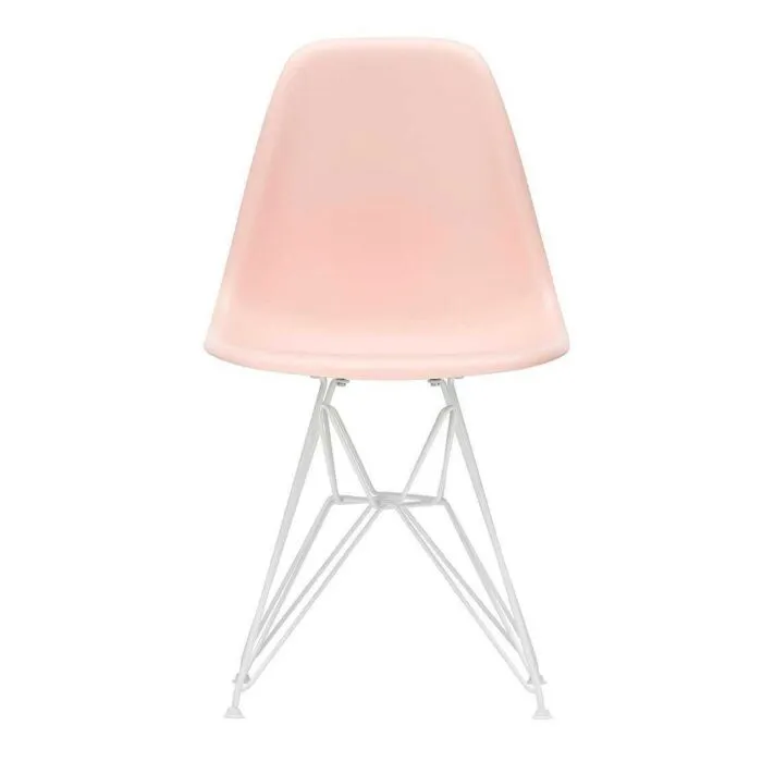 Finale Uitverkoop Vitra Eames DSR stoel met wit onderstel- Pale Rose RE
