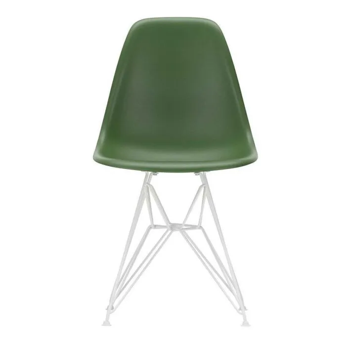 Vitra Eames DSR stoel met wit onderstel-Forest RE Premium