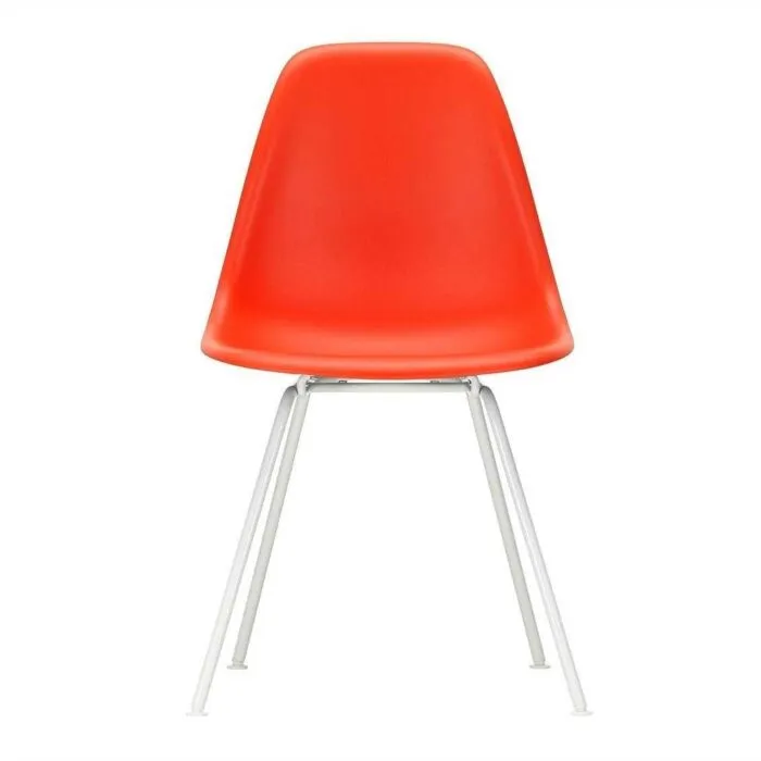 Nieuw Vitra Eames DSX stoel met wit onderstel-Poppy red