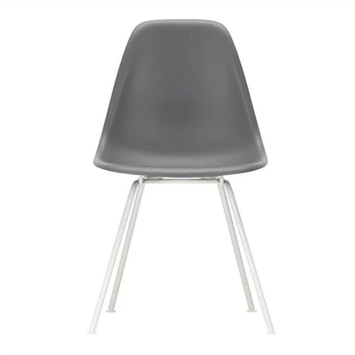 Vitra Eames DSX stoel met wit onderstel-Graniet grijs Alleen Vandaag
