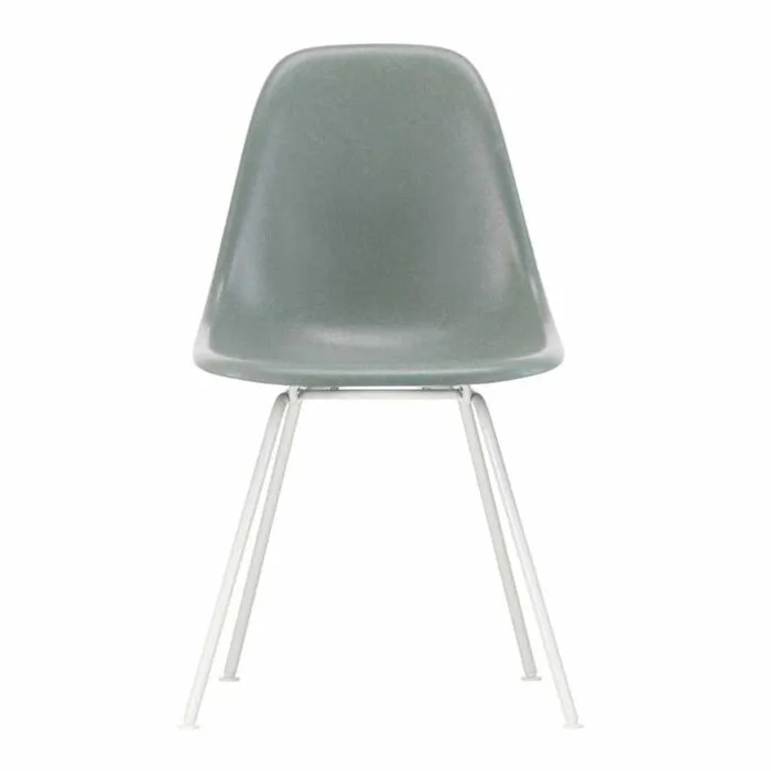 Tijdelijk Beschikbaar Vitra Eames DSX Fiberglass stoel met wit onderstel-Sea Foam Green