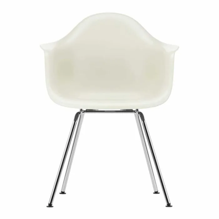 Vitra Eames DAX stoel met verchroomd onderstel-Pebble Op = Op