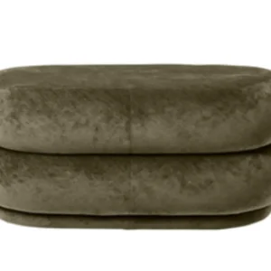 Ferm Living Pouf Ovaal Faded Velvet-Forest Dagaanbieding