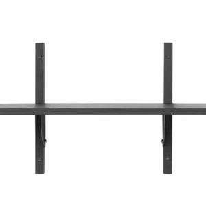 Ferm Living Sector Single Narrow wandplank-Zwart-Zwarte beugel Merkproduct