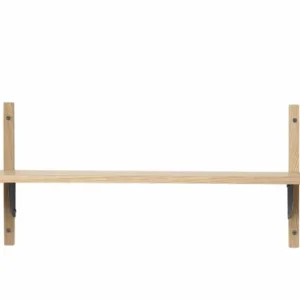 Ferm Living Sector Single Wide wandplank-Eiken-Zwarte beugel Weekendaanbieding