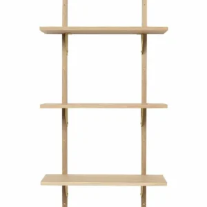 Ferm Living Sector Triple Narrow wandplank-Eiken-Messing beugel Meest Verkocht