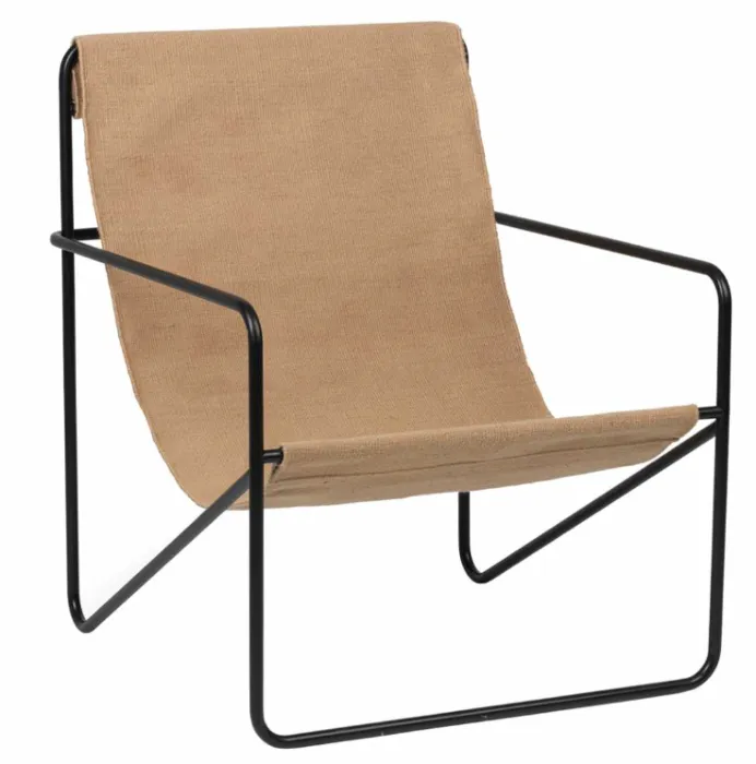 Ferm Living Desert zwart fauteuil-Sand Rechtstreeks Van De Fabrikant