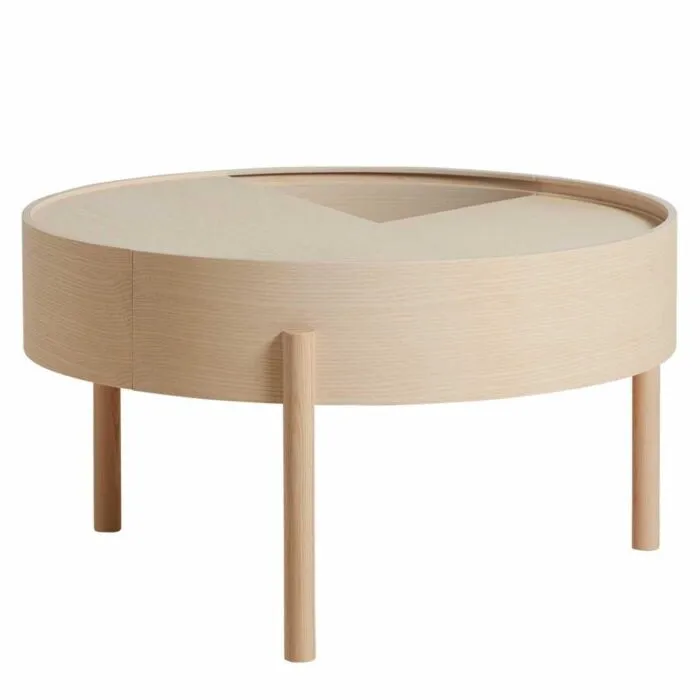 Gratis Retour WOUD Arc salontafel-Wit gepigmenteerd essen