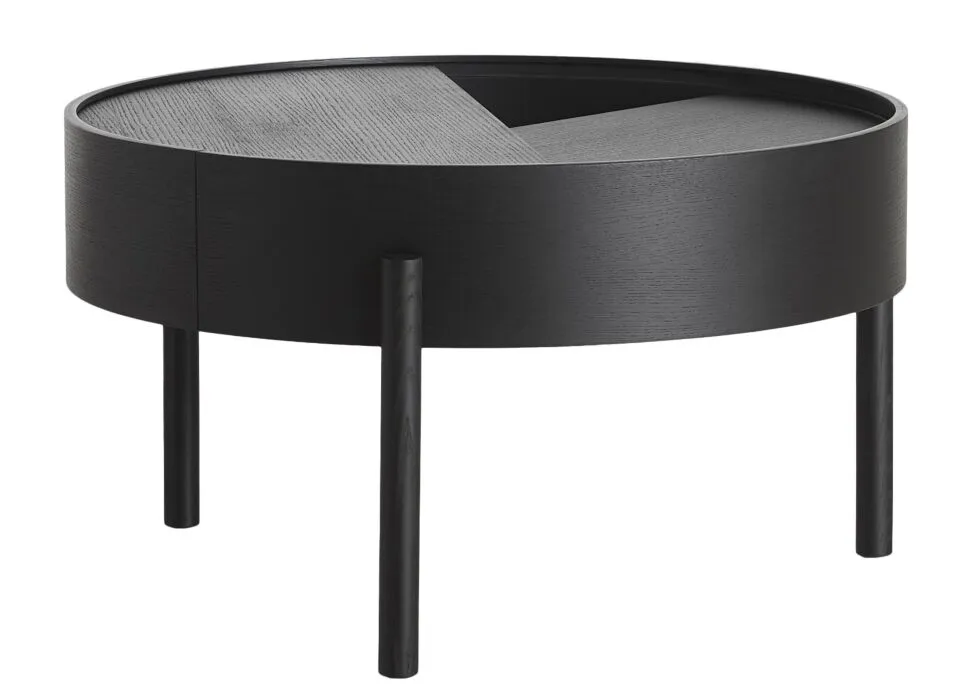 Koop Online WOUD Arc salontafel-Zwart gelakt essen