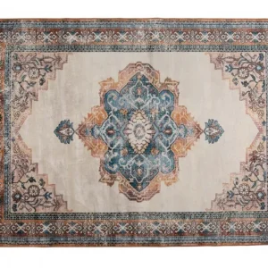 Beperkt Aanbod Dutchbone Mahal kleed-Blue/Brick-170x240 cm