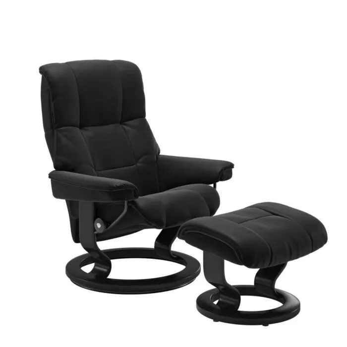 Bestel Nu Stressless Mayfair M Classic relaxfauteuil+hocker-Paloma Black-Zwart