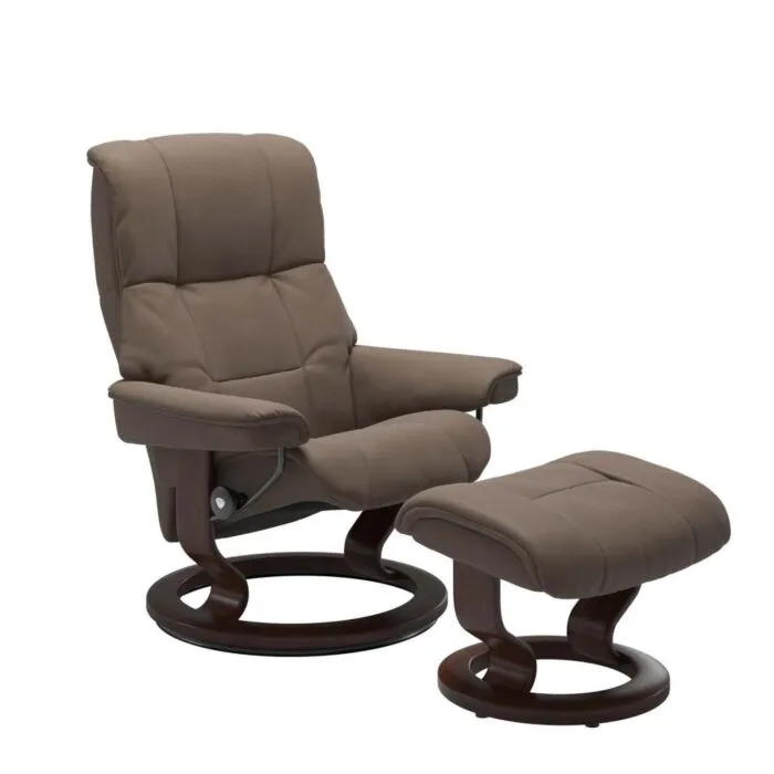 Goedkoop Stressless Mayfair L Classic relaxfauteuil+hocker-Batick Mole-Bruin