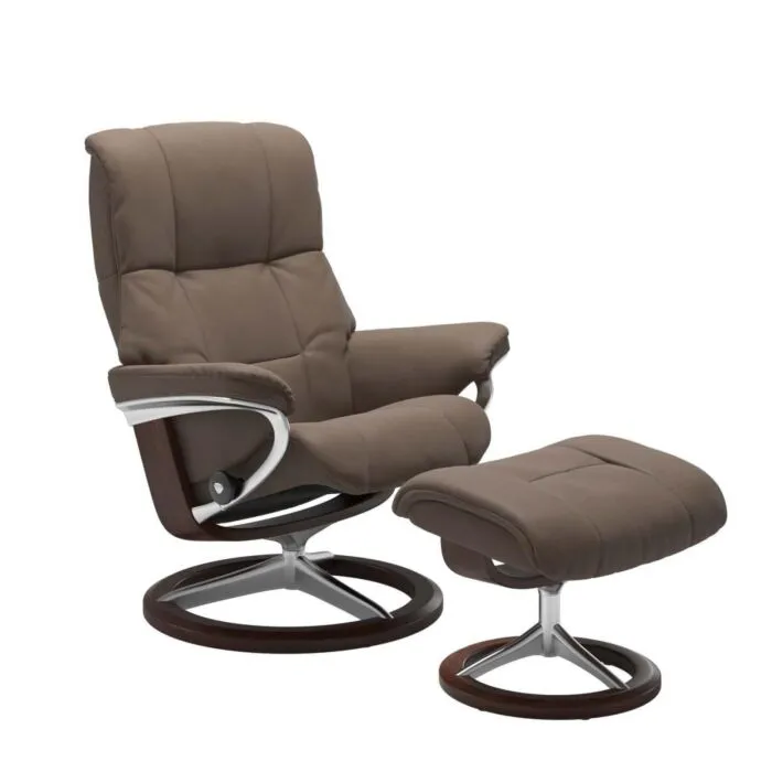 Stressless Mayfair M Signature relaxfauteuil+hocker-Batick Mole-Bruin Nu Kopen