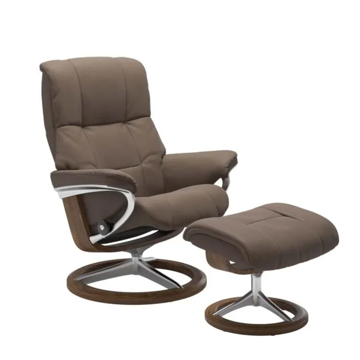 Superprijs Stressless Mayfair M Signature relaxfauteuil+hocker-Batick Mole-Teak