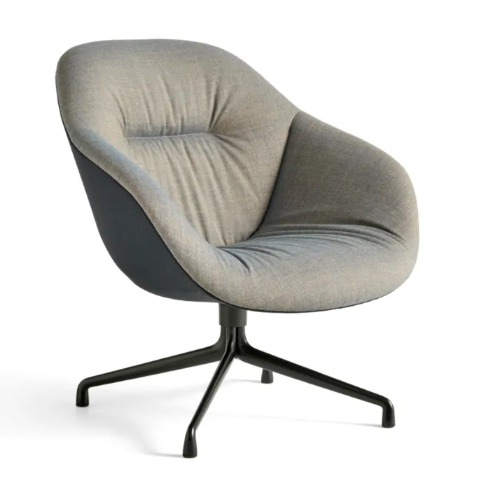 Hay AAL 81 Soft Duo stoel-Remix 852 + Steelcut Trio 195-Gepoedercoat aluminium Exclusieve Aanbieding