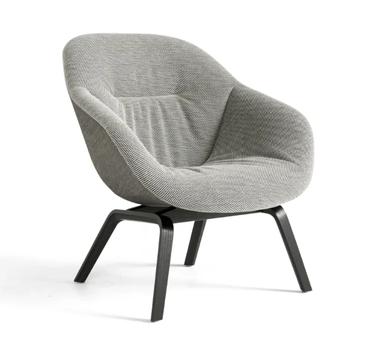 Hay AAL 83 Soft Duo stoel-Dot 1682 02 Bianco Nero + Remix 152-Gebeitst eiken Voordeelprijs