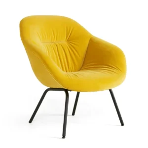Nu Kopen Hay AAL 87 Soft stoel-Lola Yellow-Gepoedercoat Zwart