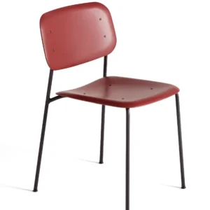 Betaalbaar HAY Soft Edge 45 stoel met gepoedercoat onderstel-Rood-zwart