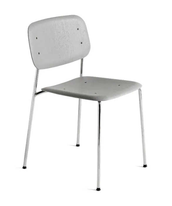 Merkproduct Hay Soft Edge 40 chrome stoel-Soft grey