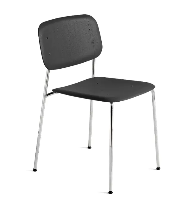 Hay Soft Edge 40 chrome stoel-Soft black Betaalbaar
