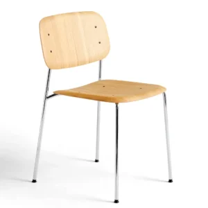Finale Uitverkoop Hay Soft Edge 40 chrome stoel-Water-based eiken