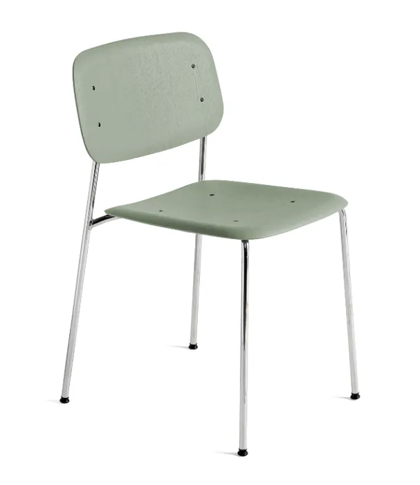 Hay Soft Edge 40 chrome stoel-Dusty green Exclusieve Aanbieding
