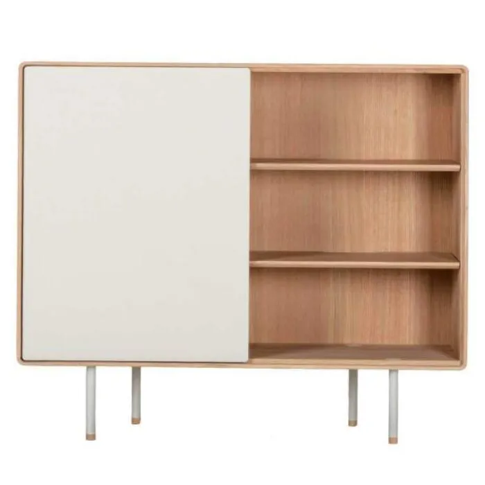Aanbieding Gazzda Fina Dresser 118 dressoir met deur-Mushroom-Hardwax oil natural
