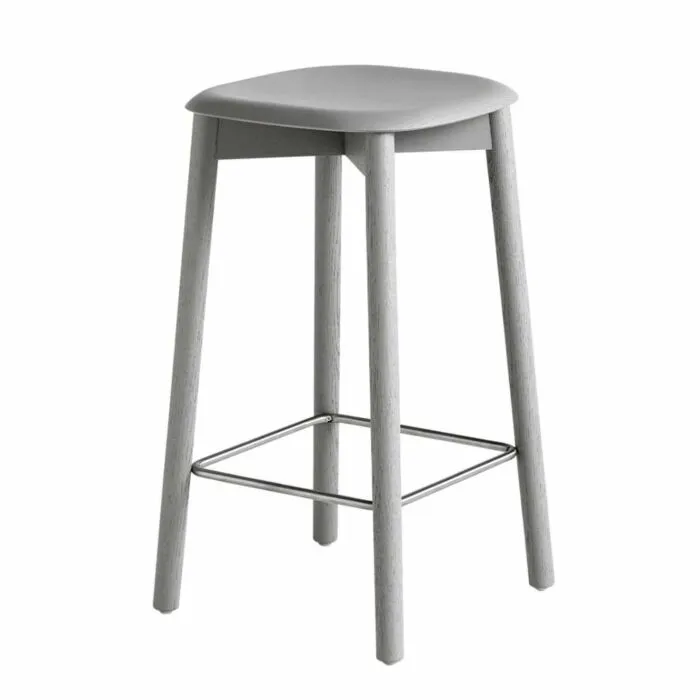 Hay Soft Edge 82 barkruk -Soft grey-Zithoogte 65 cm Weekendaanbieding