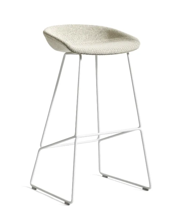 Direct Beschikbaar HAY AAS 39 barkruk-Coda 100-Zithoogte 65 cm-Gepoedercoat Wit