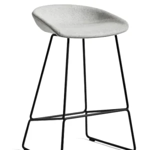 Hoge Kwaliteit HAY AAS 39 barkruk-Divina Melange 120-Zithoogte 65 cm-Gepoedercoat Zwart