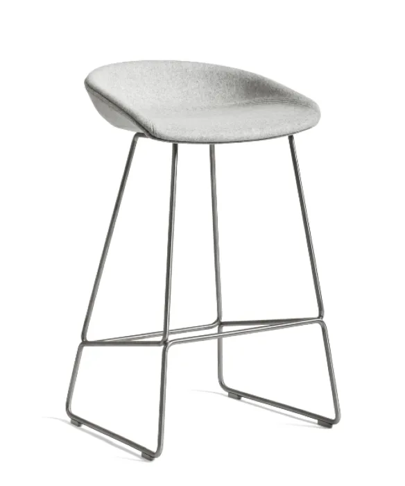 Koopje HAY AAS 39 barkruk-Divina Melange 120-Zithoogte 65 cm-Roestvrij staal
