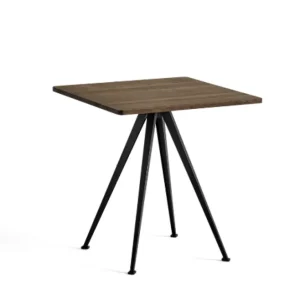 HAY Pyramid 21 Café vierkant tafel-Zwart-70x70x74 cm (lxbxh)-Gerookt eiken Merkproduct