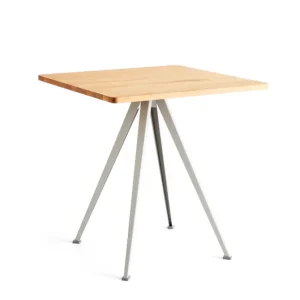 Gecertificeerd HAY Pyramid 21 Café vierkant tafel-Beige-70x70x74 cm (lxbxh)-Geolied eiken