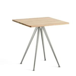 Laatste Versie HAY Pyramid 21 Café vierkant tafel-Beige-70x70x74 cm (lxbxh)-Mat gelakt