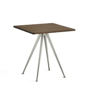 HAY Pyramid 21 Café vierkant tafel-Beige-70x70x74 cm (lxbxh)-Gerookt eiken Tijdelijk Beschikbaar