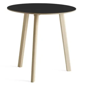 HAY CPH Deux 220 tafel-Ink black-75x73 cm (Øxh)-Massief beuken onbehandeld Must-Have