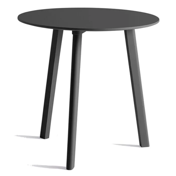 HAY CPH Deux 220 tafel-Stone grey-75x73 cm (Øxh)-Water-based beukenhout Op = Op
