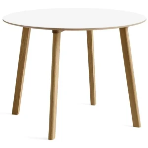 HAY CPH Deux 220 tafel-Pearl white-98x73 cm (Øxh)-Water-based eikenhout Superprijs