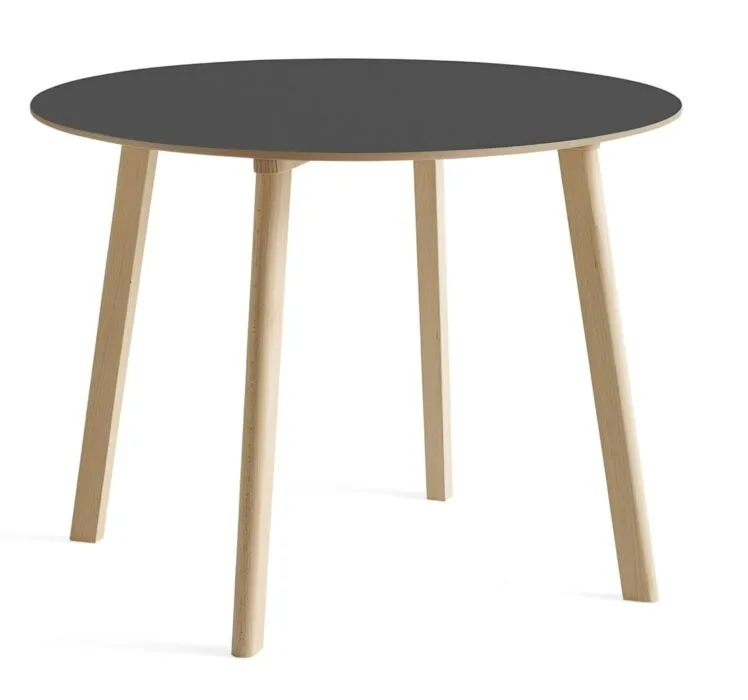 HAY CPH Deux 220 tafel-Stone grey-98x73 cm (Øxh)-Massief beuken onbehandeld Populair