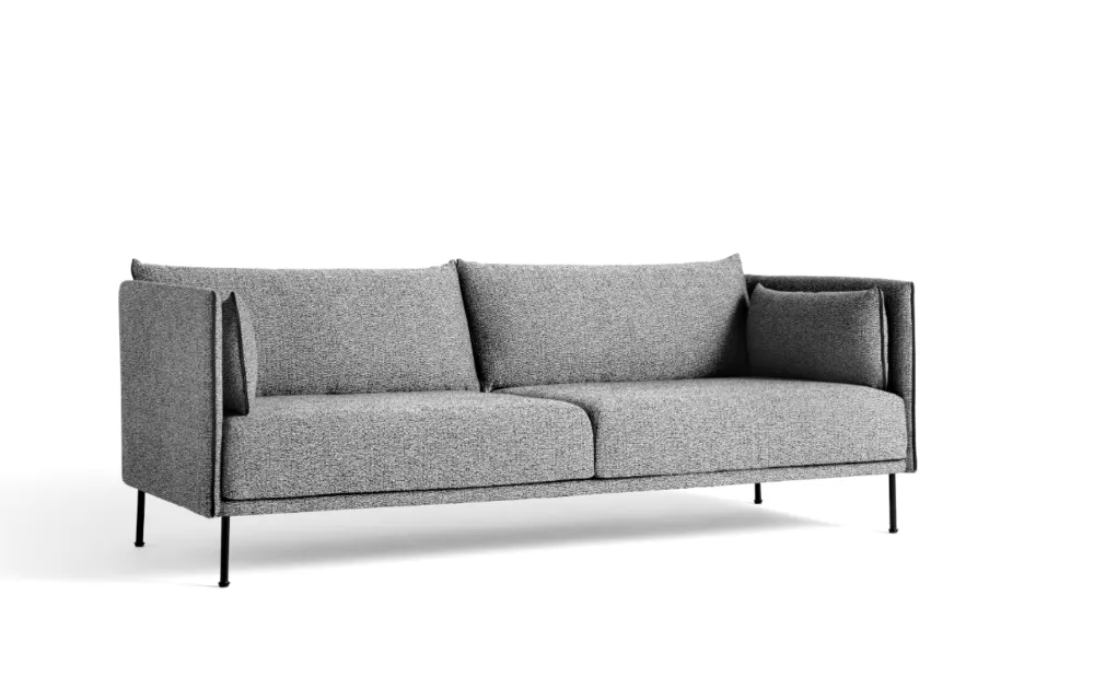 HAY Silhouette Sofa mono 3-zits bank-Olavi by HAY 03-Gepoedercoat Zwart Speciale Aanbieding