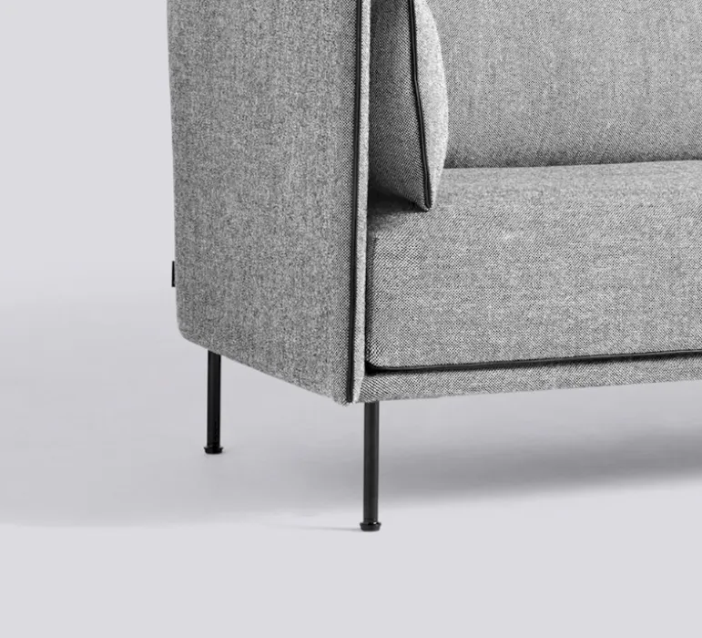 HAY Silhouette Sofa mono 3-zits bank-Hallingdal 166-Gepoedercoat Zwart Lage Prijs